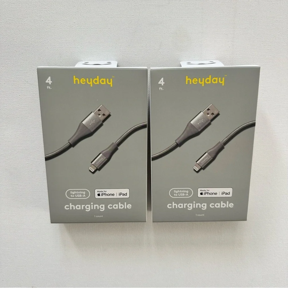 Heyday Gray Lightning to USB-A Cable
